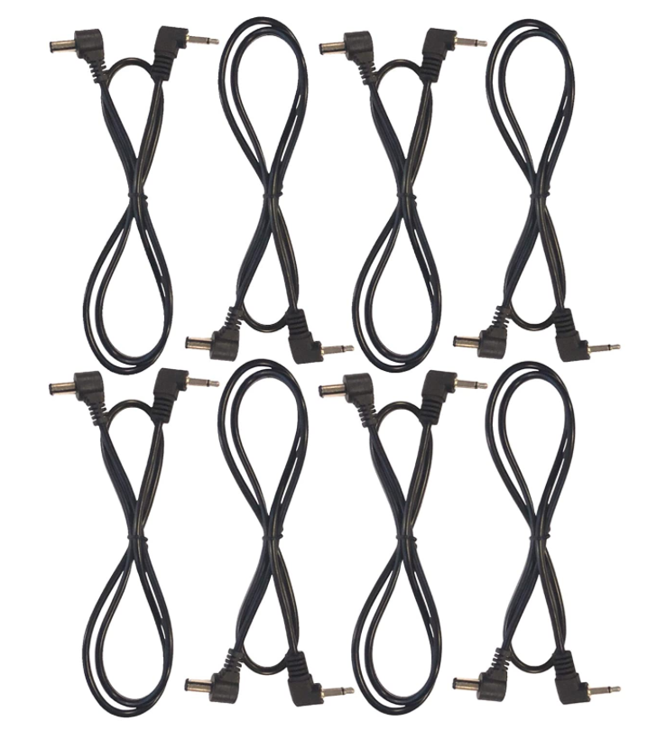 (8) Pack Effects Pedal Power Cables for use with SKB PS-55 Stage Five Pedalboard