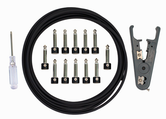 Solderless Instrument Guitar Pedal Custom Cut Cable Kit 6 Pack for Pedalboard