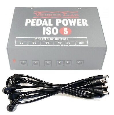 (5) Pack Effects Pedal Power Cables for Voodoo Labs ISO 5 Isolated Power Supply